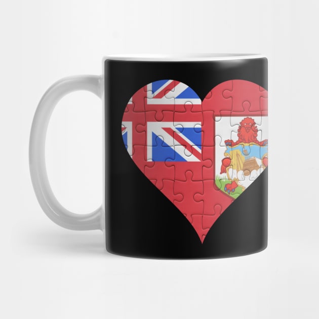 Bermudian Jigsaw Puzzle Heart Design - Gift for Bermudian With Bermuda Roots by Country Flags